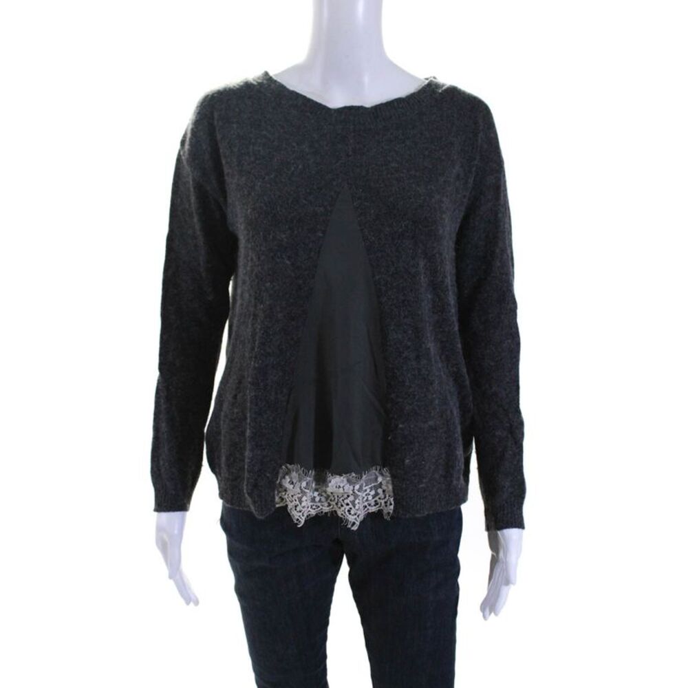 Joleen Women's Knit Crewneck Pullover Sweater Gray Size S